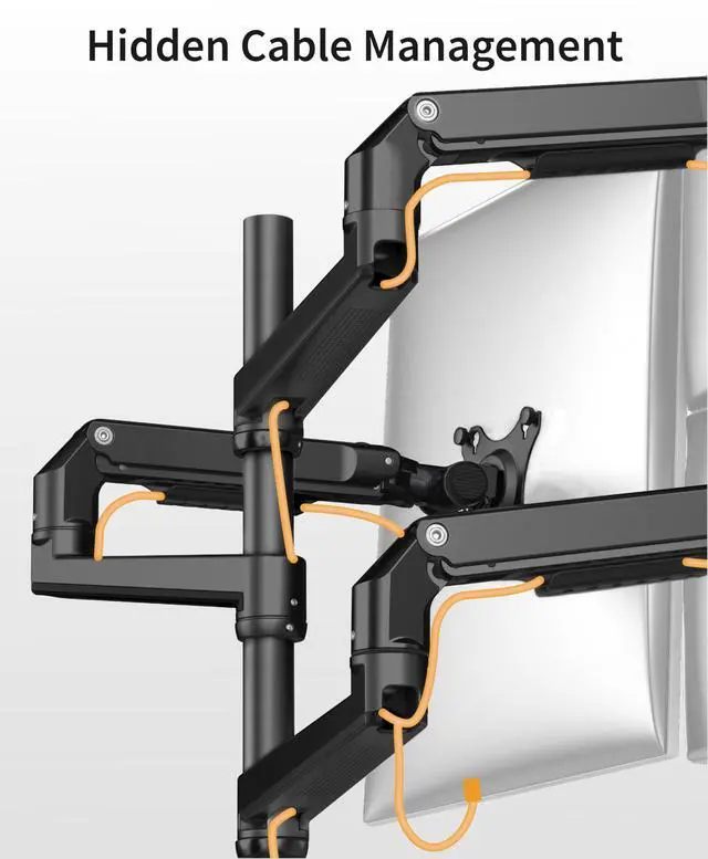 Alt view image 3 of 5 - Ergounion Extension Monitor Arm, to Increase Arm Length, Only for The E-Series Monitor Mount, Compatible Accessory, Black