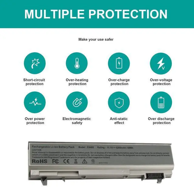 Alt view image 3 of 5 - Fancy Buying New Laptop Notebook Battery for Dell Latitude E6400 E6410 E6500 E6510 MP490 4m529 pt434 ky265 312-0749 4N369 MP303