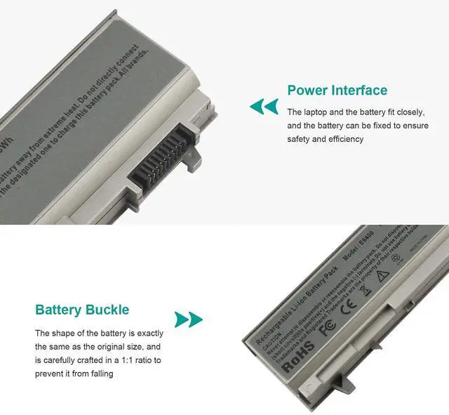 Alt view image 5 of 5 - Fancy Buying New Laptop Notebook Battery for Dell Latitude E6400 E6410 E6500 E6510 MP490 4m529 pt434 ky265 312-0749 4N369 MP303