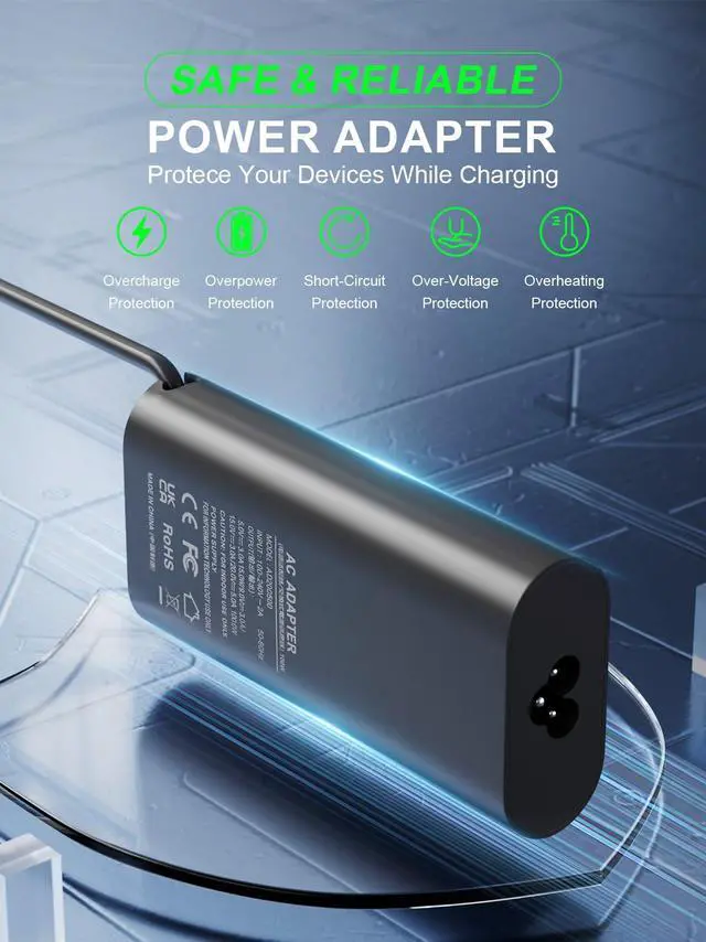 Alt view image 2 of 5 - UCANUUP 100W USB C Compatible with MacBook HP Dell Lenovo Asus Acer Toshiba Google LG MSI Huawei Power Adapter and All USB C Device Universal Fast Charger