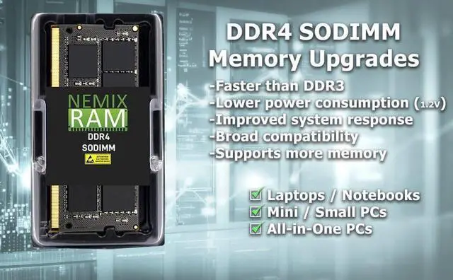 Alt view image 4 of 5 - NEMIX RAM 32GB (2X16GB) DDR4 2666MHZ PC4-21300 2Rx8 1.2V CL19 260-PIN Non-ECC SODIMM KIT Compatible with Apple iMac Mac Mini Computers