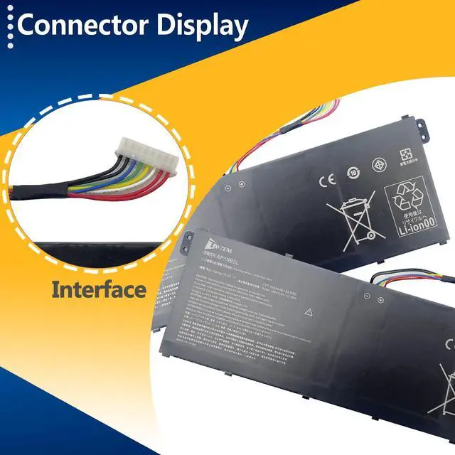 Alt view image 3 of 5 - TAVZENL AP19B5L 54.6Wh Battery Replacement for ACER Aspire 5 A515-52G A515-52 A515-43G A515-43 Aspire Vero AV15-51 AV15-53P Swift 3 SF314-42 SP314-21N-R5FR Series 15.4V 3550