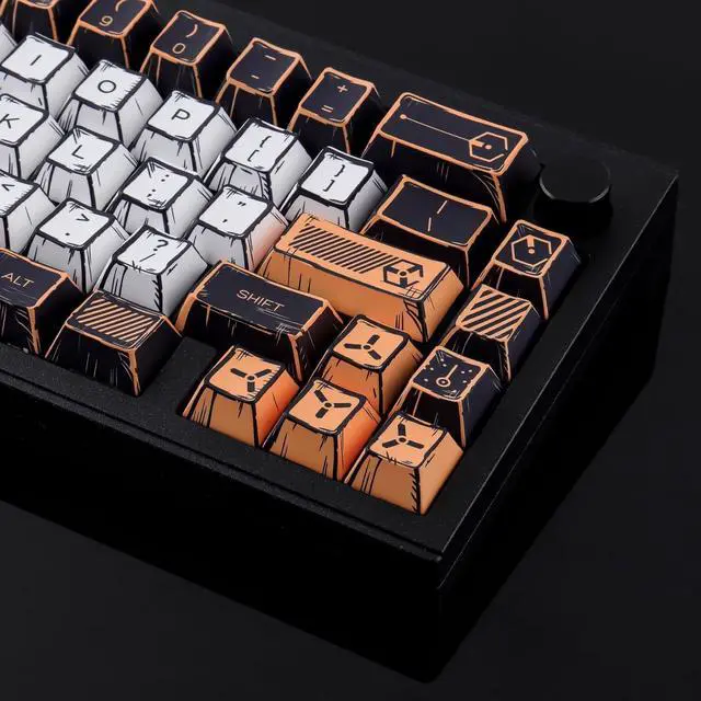 Alt view image 4 of 5 - Tsungup PBT Manga Keycaps Set,147 Keys Retro Custom Japenese Anime Style Keycaps Cherry Profile Dye-sub Key Caps Keyboard Keycaps for 60%, 65%, 75%, 100% Mechanical Keyboards