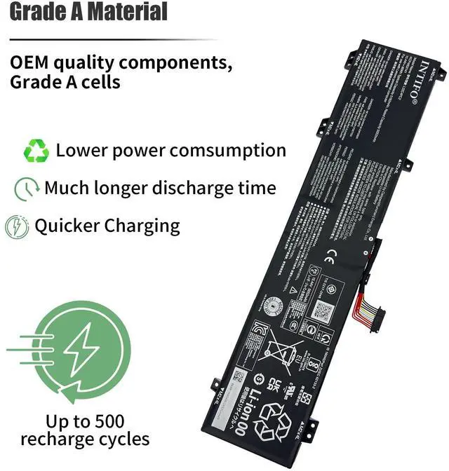 Alt view image 4 of 5 - INTIFO 80Wh L22C4PC2 Laptop Battery Compatible with Lenovo Legion Slim 5-16AHP9 16ARP9 LOQ 16APH8 16IRH8 Extreme Series L22B4PC2 L22D4PC2 L22M4PC2 SB11K38739 5B11K38743 5B11N45430 [15.44V 5182mAh]