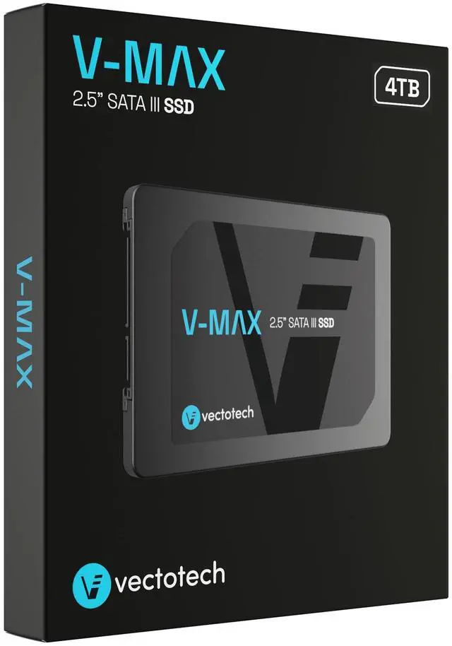Alt view image 2 of 5 - VectoTech V-MAX 4TB Internal SSD SATA III 6 Gb/s 3D NAND TLC 2.5"/7mm Solid State Drive, up to 550MB/s