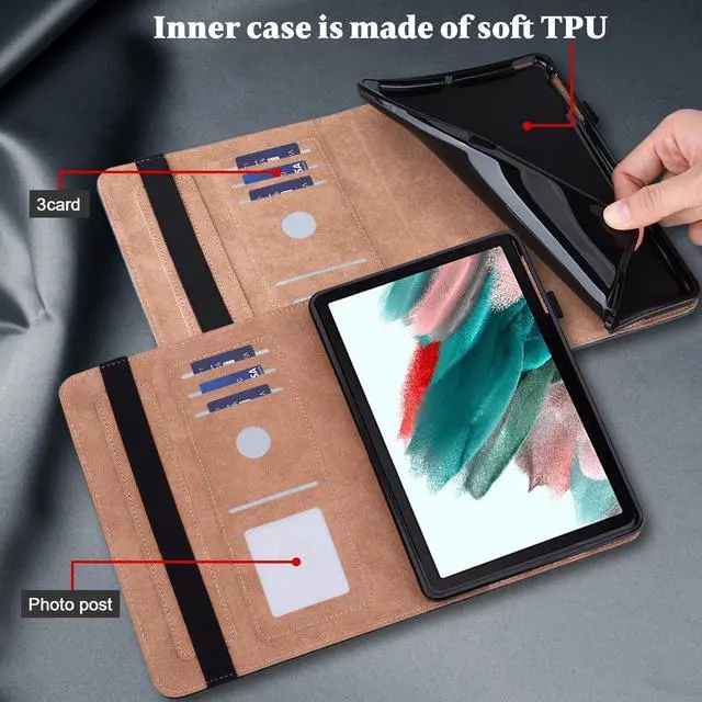 Alt view image 3 of 5 - VODEFOX for All-New Kindle Fire HD 10 Tablet Case 13th Generation 2023 Release 10.1", PU Leather Folio Stand Cover with Card Slots for Fire HD10 & HD 10 Plus Tablet 2023 - Purple Lotus