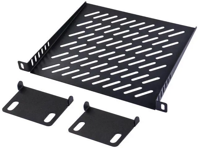 Main image of GeeekPi 0.5U Server Rack Shelf Vented Rack Mount Cantilever Tray for 10 Inch Network Equipment Rack & Cabinet and DeskPi Rackmate T1/T0 (2)