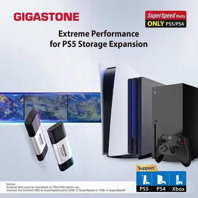 Alt view image 3 of 5 - Gigastone Duo Lite USB-A + USB-C 512GB External Portable SSD 500MB/s Supports Apple 4K 60fps ProRes HDR Video Recording USB3.2 Gen 2 for iPhone 16 PS5 MacBook iPad Laptop Android