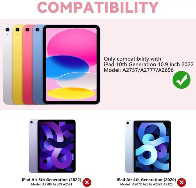 Alt view image 5 of 5 - FUWANG Touch Keyboard Case for iPad 10th Generation (10.9", 2022) 360° Rotatable Bundle with USB Optical 2.4G Wireless Bluetooth Two Mode Mouse