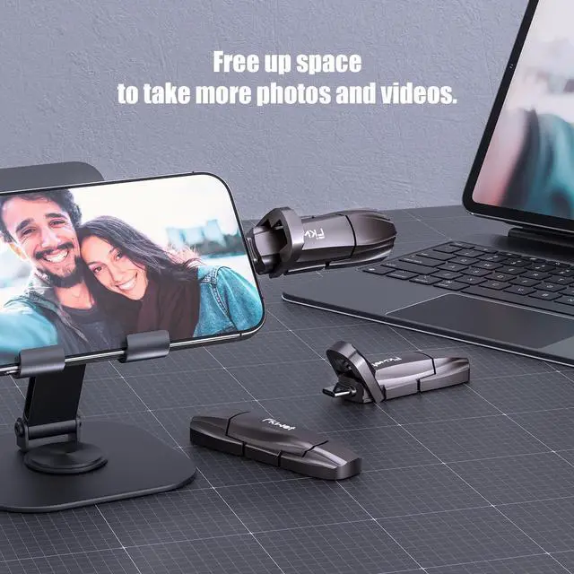 Alt view image 4 of 5 - Fikwot FU388 External Solid State Drive, Up to 1000MB/s for Data Storage,Dual-Port Stick Design with USB-A & Type-C Expansion of Storage for iPhone 15/16 /Android/PC/Mac/Laptop