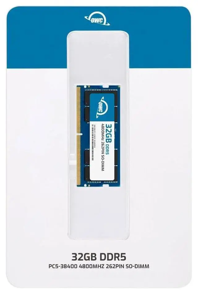 Alt view image 2 of 5 - OWC 32GB DDR5 4800 PC5-38400 CL40 2Rx8 262-pin 1.1V Non-ECC SODIMM Memory RAM Module Upgrade for Select Laptops or All-in-One Systems