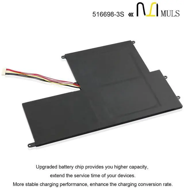 Alt view image 5 of 5 - MULS UTL-516698-3S 516698-3S Battery Replacement for EVC156-1BK EVC156-2BK ECV156-1 ECV15 Laptop Notebook 516698 4500mAh