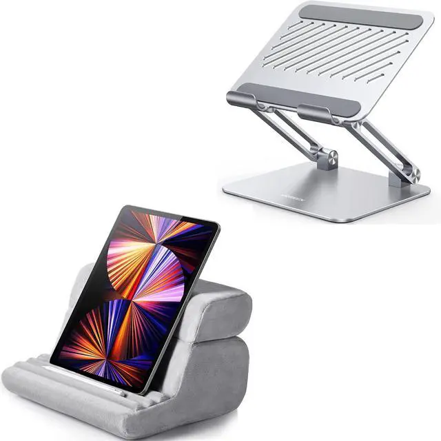 Main image of UGREEN Tablet Pillow Stand Grey Bundle Tablet Stand Holder for Desk Dual Rod