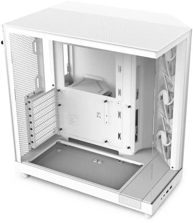 Main image of NZXT H6 Flow | CC-H61FW-01 | Compact Dual-Chamber Mid-Tower Airflow Case | Panoramic Glass Panels | High-Performance Airflow Panels | Includes 3 x 120mm Fans | Cable Management | White