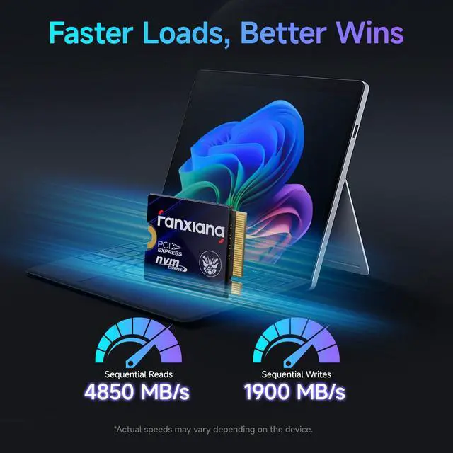 Alt view image 2 of 5 - fanxiang 500GB M.2 2230 NVMe SSD, PCIe Gen 4x4 Speed up to 4850 MB/s, 2230 SSD Compatible with Steam Deck/ROG Ally/Microsoft Surface Pro/Mini PCs, S630