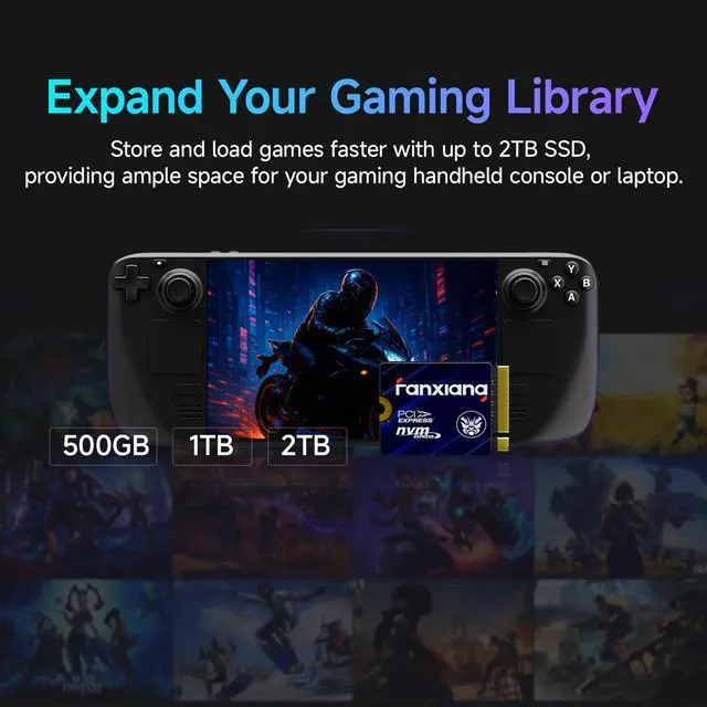 Alt view image 5 of 5 - fanxiang 500GB M.2 2230 NVMe SSD, PCIe Gen 4x4 Speed up to 4850 MB/s, 2230 SSD Compatible with Steam Deck/ROG Ally/Microsoft Surface Pro/Mini PCs, S630