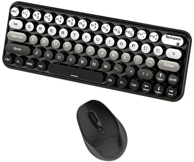 Main image of Bluetooth Keyboard and Mouse Set,Keyboard and Mouse Wireless Combo,3 DPI Adjustable Cordless USB Keyboard and Mouse,2.4 GHz Wireless USB Receiver,Comfortable Natural Typing,Compatible with PC,Laptop
