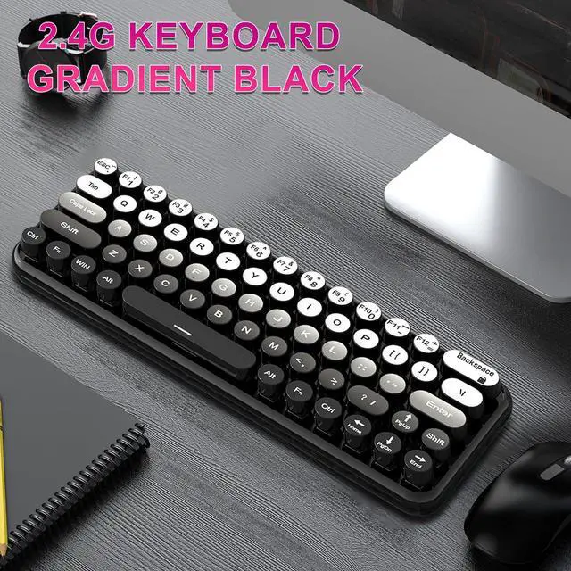 Alt view image 2 of 5 - Bluetooth Keyboard and Mouse Set,Keyboard and Mouse Wireless Combo,3 DPI Adjustable Cordless USB Keyboard and Mouse,2.4 GHz Wireless USB Receiver,Comfortable Natural Typing,Compatible with PC,Laptop