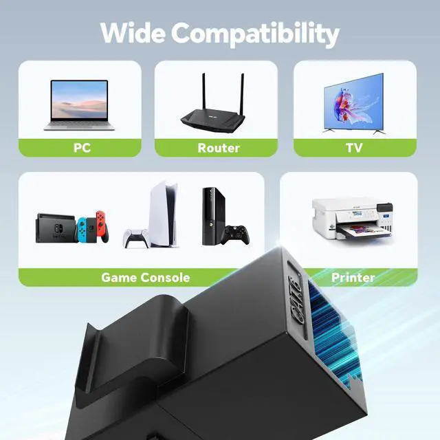 Alt view image 4 of 5 - LEENUE 24 Port Keystone Patch Panel with 25 Pack Gold-Plated CAT6 Keystone Couplers, 10Gbps, 1U Cat6 Patch Panel with Detachable Cable Management Bar for Wall Mounted and Home Networking