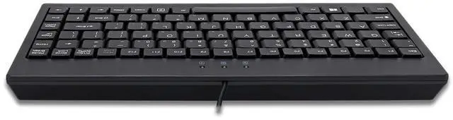 Alt view image 3 of 5 - Adesso AKB-110B Mini Keyboard - Compact 87-Key Membrane Keyboard with LED Indicators and Space-Saving Design - USB/PS2 Connection - Compatible with Windows OS (Black)