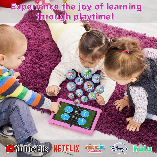 Alt view image 5 of 5 - Contixo 7 Kids Tablet Bundle - Learning Tablet and Headphones for Kids, Includes 50+ Disney Storybooks (Value $200), Back to School, Ages 3-7, Parental Control, Android 11, 32GB, WiFi - Pink (Girls)
