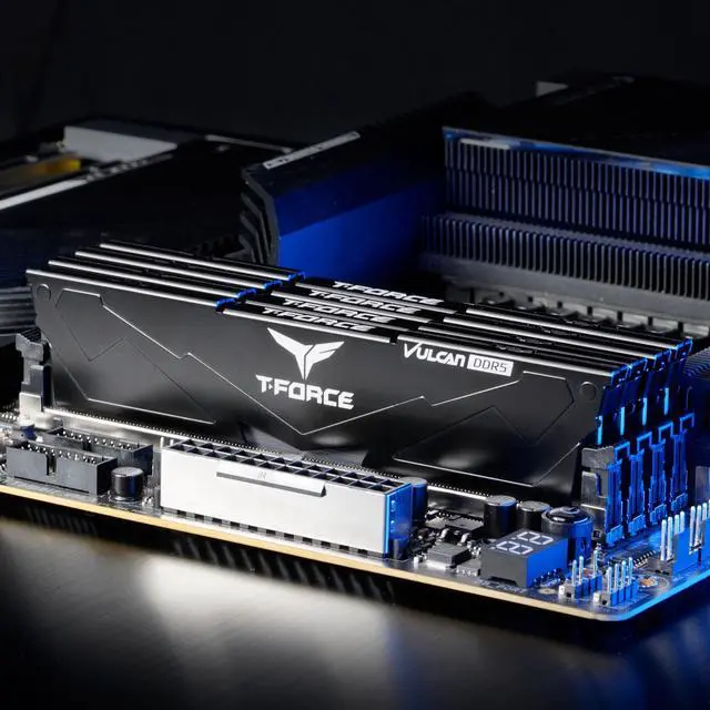 Alt view image 5 of 5 - TEAMGROUP T-Force Vulcan DDR5 32GB (2x16GB) 6000MHz (PC5-48000) CL38 Intel XMP 3.0 & AMD Expo Compatible Desktop Memory Module Ram Black FLBD532G6000HC38JDC01