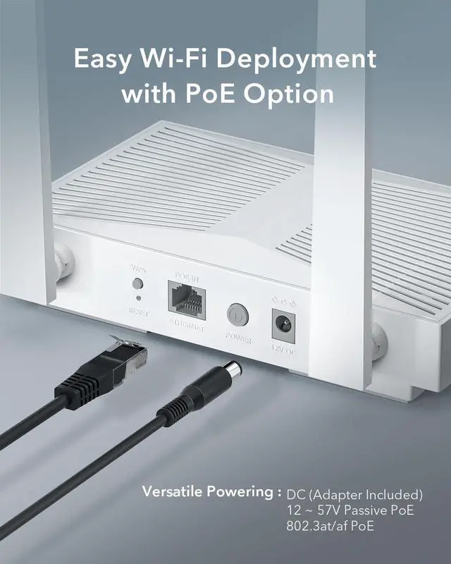Alt view image 5 of 5 - Cudy AC1200 Gigabit Wireless Access Point, Gigabit RJ45, Business WiFi Solution, Mesh Support, Beamforming, Seamless Roaming, MU-MIMO, PoE or DC Powered, AP1300D