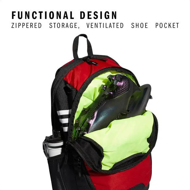 Alt view image 3 of 5 - adidas Stadium Team Sports Backpack for Men and Women (36l) Durable Athletic Laptop Bag, Power Red/3.0, One Size