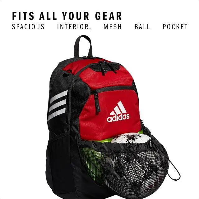 Alt view image 2 of 5 - adidas Stadium Team Sports Backpack for Men and Women (36l) Durable Athletic Laptop Bag, Power Red/3.0, One Size