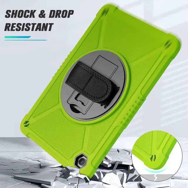Alt view image 4 of 5 - ZtotopCases for Samsung Galaxy Tab A9+ / A9 Plus 11'' 2023 (SM-X210/X216/X218), Shockproof Hard Duty Case with Screen Protector+360 Rotating Hand Strap&Stand+Shoulder Strap for Tab A9+ Tablet, Green