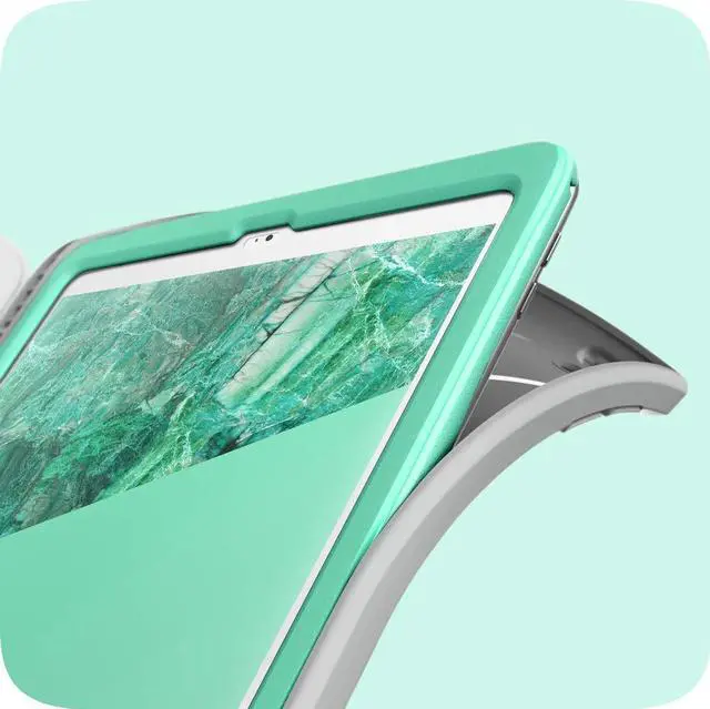 Alt view image 5 of 5 - New iPad 9.7 Case 2018/2017, [Built-in Screen Protector] i-Blason [Cosmo] Full-Body Trifold Stand Protective Case Cover with Auto Sleep/Wake & Apple Pencil Holder for Apple iPad 9.7 Inch (Prasio)
