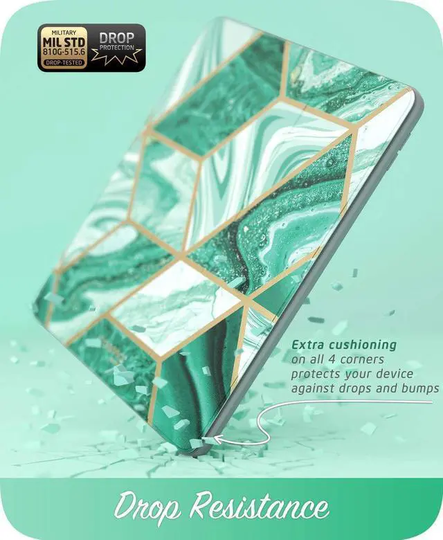 Alt view image 4 of 5 - New iPad 9.7 Case 2018/2017, [Built-in Screen Protector] i-Blason [Cosmo] Full-Body Trifold Stand Protective Case Cover with Auto Sleep/Wake & Apple Pencil Holder for Apple iPad 9.7 Inch (Prasio)