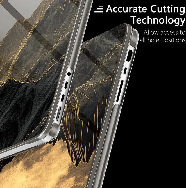 Alt view image 5 of 5 - MEEgoodo for M4 MacBook Pro 14 inch Case 2024 2023 2021, Crystal & Flexible Case Fit Model A3112/A3401/A3185/A2918/A2992/A2779/A2442 M3 M2 M1 Pro/Max, Glowing Lines Full Moon