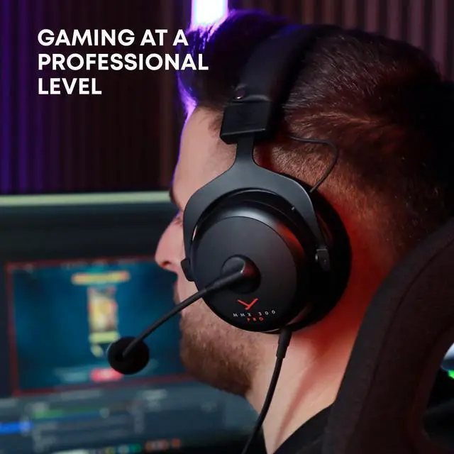 Alt view image 3 of 5 - beyerdynamic MMX 300 PRO Gaming Headset with Stellar.45 Driver and Condenser Microphone, Wired Gaming Headset Suitable for PC, Xbox, PlayStation and Nintendo Switch. Handmade in Germany