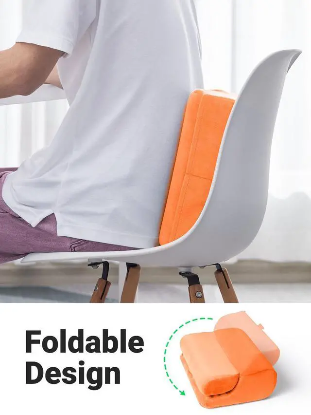 Alt view image 4 of 5 - UGREEN Tablet Pillow Stand for Lap Soft Holder Bed with 3 Viewing Angles Adjustable Home Office Accessories Compatible for iPad Pro 13 12 11 10.5 Air Mini 5 4 3 2 Phone 16 15 14 E-Reader Orange