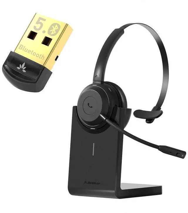 Main image of Avantree DG45 & Avantalk Alto Solo Bundle - USB Bluetooth Adapter for Windows PC with Data Transfer, Enable Wireless Devices & Wireless Headset, CVC Noise Cancelling Mic with Mute Function