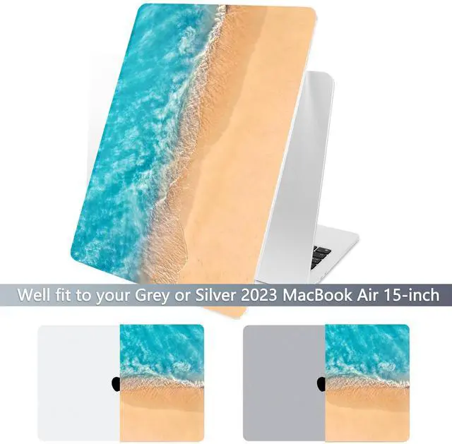 Alt view image 2 of 5 - Batianda Premium Case for New MacBook Air 15 inch 2025 M4 2024 2023 with M3 M2 Chip Model A3114 A2941, Designed Protective Plastic Hardshell & Keyboard Cover & Screen Protector, Beach