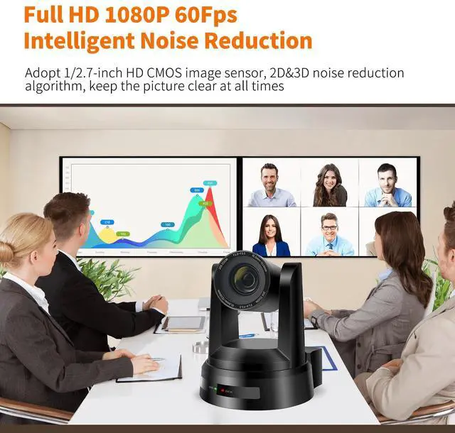 Alt view image 2 of 5 - HCSTVCON PTZ Camera 4K,AI Auto Tracking USB3.0/3G-SDI/LAN HDMI PTZ Camera 20X Optical +16X Digital Zoom with PoE Live Streaming for Church Worship,OBS,Facebook,YouTube