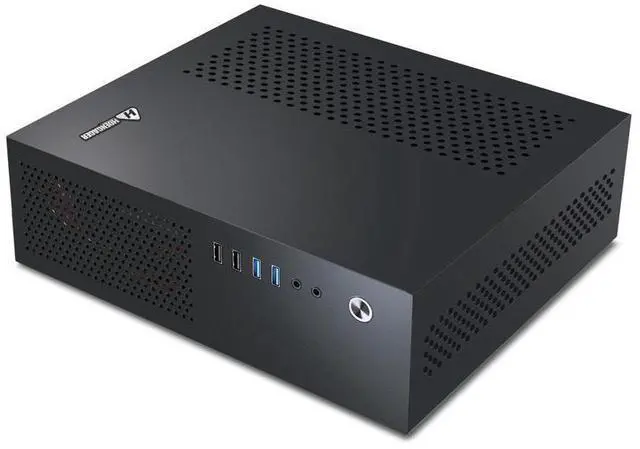 Alt view image 3 of 5 - HOENGAGER Small Form Factor Gaming Desktop Computer - AMD Ryzen 5 5600GT 6-Core 3.6 GHz, 7nm Zen 3 16GB DDR4 RAM, 1TB SSD, 11AC Wi-Fi, Win 11 Professional Desktop PC, Black