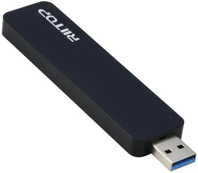 Main image of M.2 to USB Enclosure, RIITOP M2 SSD to USB 3.1 (Type-A) Reader with Case Compatible with Both NVMe (PCI-e) & NGFF B+M Key (SATA) SSD [Upgraded]