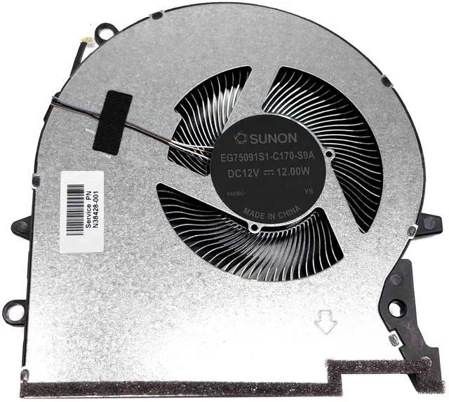 Alt view image 5 of 5 - BestParts New CPU + GPU Cooling Fan Replacement for HP Omen 17-CK (2023), 17-ck20xx, 17-CK2001NR 7-CK2095CL,P/N: M57139-001, M38428-001 M75485-001, DC12V