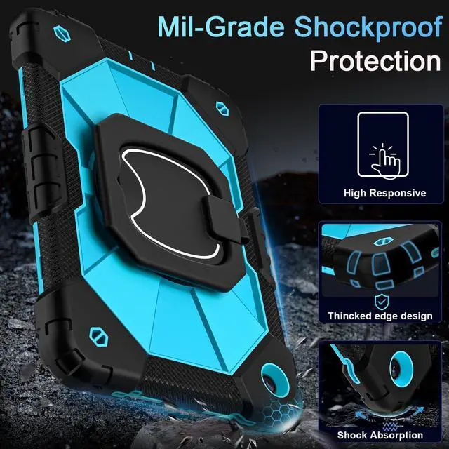 Alt view image 2 of 4 - Auizotl Case for Samsung Galaxy Tab A9+/ A9 Plus Case 11 Inch (SM-X210/X216/X218) with Screen Protector/360° Rotating Stand,Military Grade Shockproof Cover for Galaxy Tab A9 Plus Cases