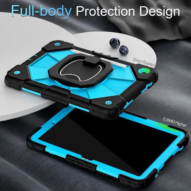Alt view image 3 of 4 - Auizotl Case for Samsung Galaxy Tab A9+/ A9 Plus Case 11 Inch (SM-X210/X216/X218) with Screen Protector/360° Rotating Stand,Military Grade Shockproof Cover for Galaxy Tab A9 Plus Cases