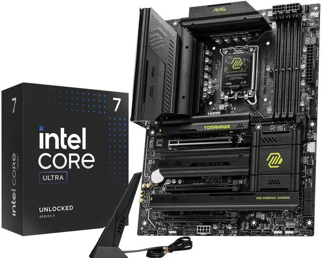Alt view image 2 of 5 - INLAND 3-in-1 Combo: Intel Core Ultra 7 265K Processor+Msi MAG Z890 Tomahawk WiFi Motherboard 1tb TN470 M.2 SSD