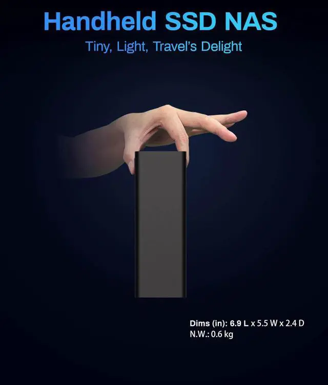 Alt view image 3 of 5 - TERRAMASTER F8 SSD NAS Storage - 8Bay All SSD NAS Server N95 QuadCore CPU, 8GB DDR5 RAM, 10GbE Port, 8 Heat Sinks Included, Palm-Sized Powerful Network Attached Storage (Diskless)