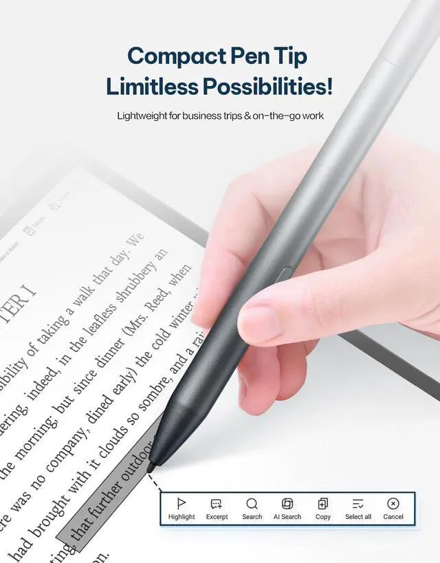 Alt view image 4 of 5 - AINOTE Air 2, 8.2" AI E Ink Tablet, Smart Paper Note-Taking Tablet with Stylus & Adjustable Light, ChatGPT-Powered Multi-Language Transcription, Meeting Minutes Schedule Management Digital Notebook