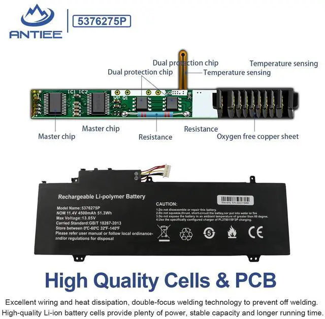 Alt view image 3 of 5 - 5376275P Laptop Battery for Gateway GWTN141-10BK GWTN141-4 GWTN156-5BL GWTN141-4BL GWTN141-2BL GWTN141-5BK GWTN141-4BK GWTN141-5BL UTL-509068-3S GWTN156-1RG GWTN156-9SL GWTN141-10BL NV-509067-3S 11.4V