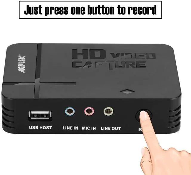 Alt view image 3 of 5 - AGPTEK HD Game Capture Video Capture 1080P HDMI/AV Recorder Xbox 360&One/ PS3 PS4,Support Mic in with Both HDMI and AV Input