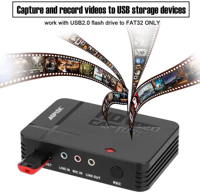 Alt view image 5 of 5 - AGPTEK HD Game Capture Video Capture 1080P HDMI/AV Recorder Xbox 360&One/ PS3 PS4,Support Mic in with Both HDMI and AV Input