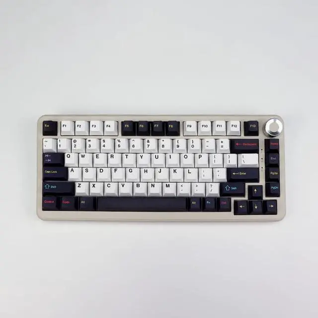 Alt view image 5 of 5 - KBDiy 143 Keys Colorchrome Keycaps, Dye-Sublimation PBT Custom Keycap Set for Cherry Profile, Black and White Key caps Customized Pattern Keycaps for Cherry Gateron MX Switches Mechanical Keyboards